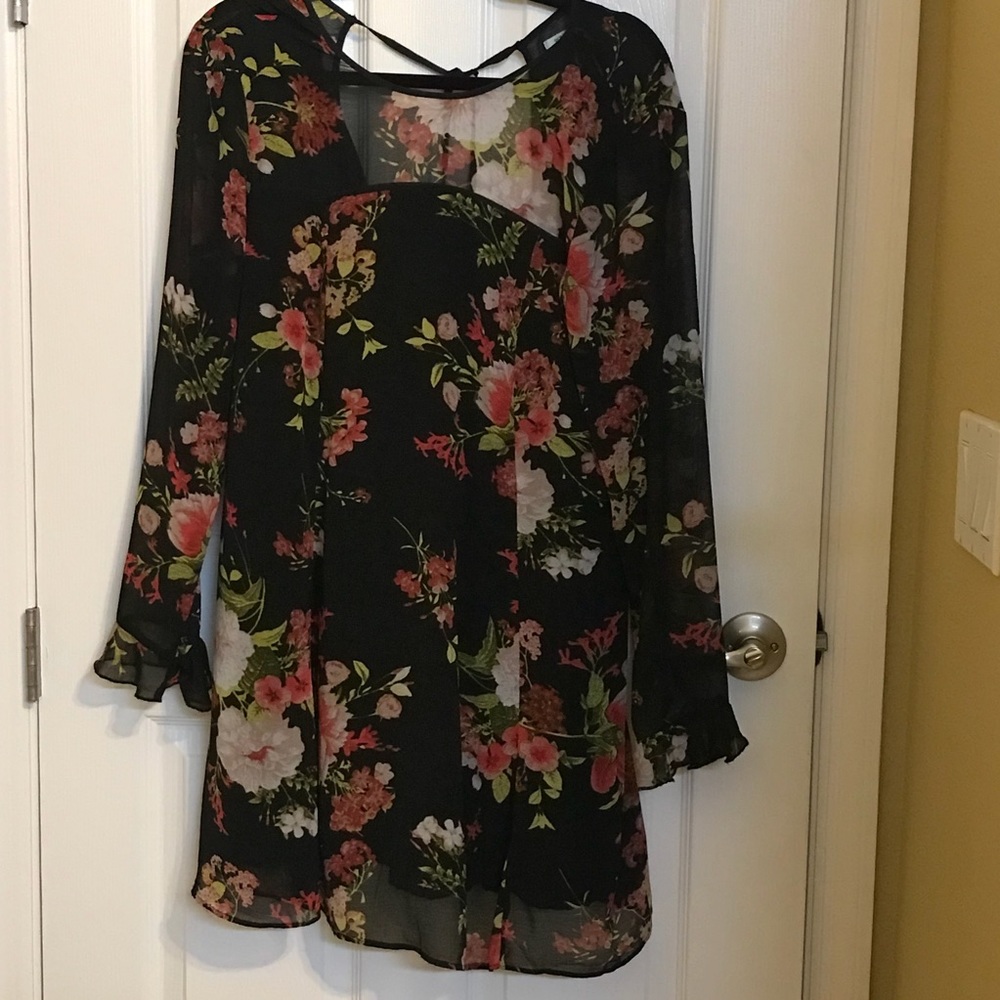 Urban Outfitters floral black dress